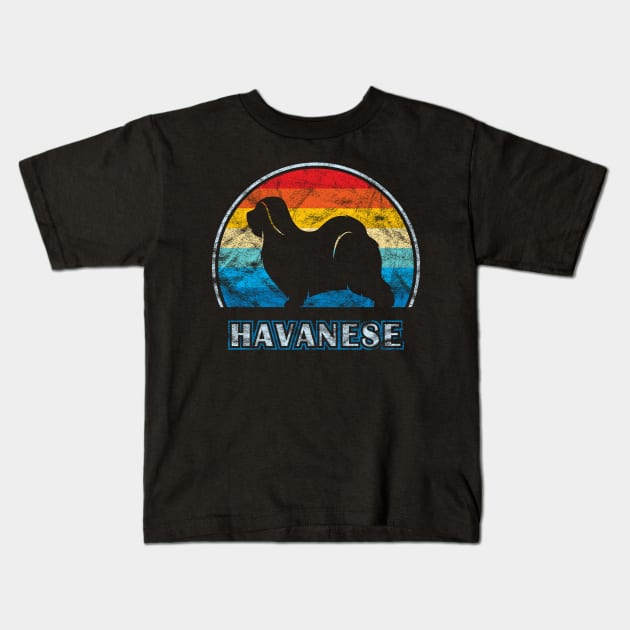Havanese Vintage Design Dog Kids T-Shirt by millersye